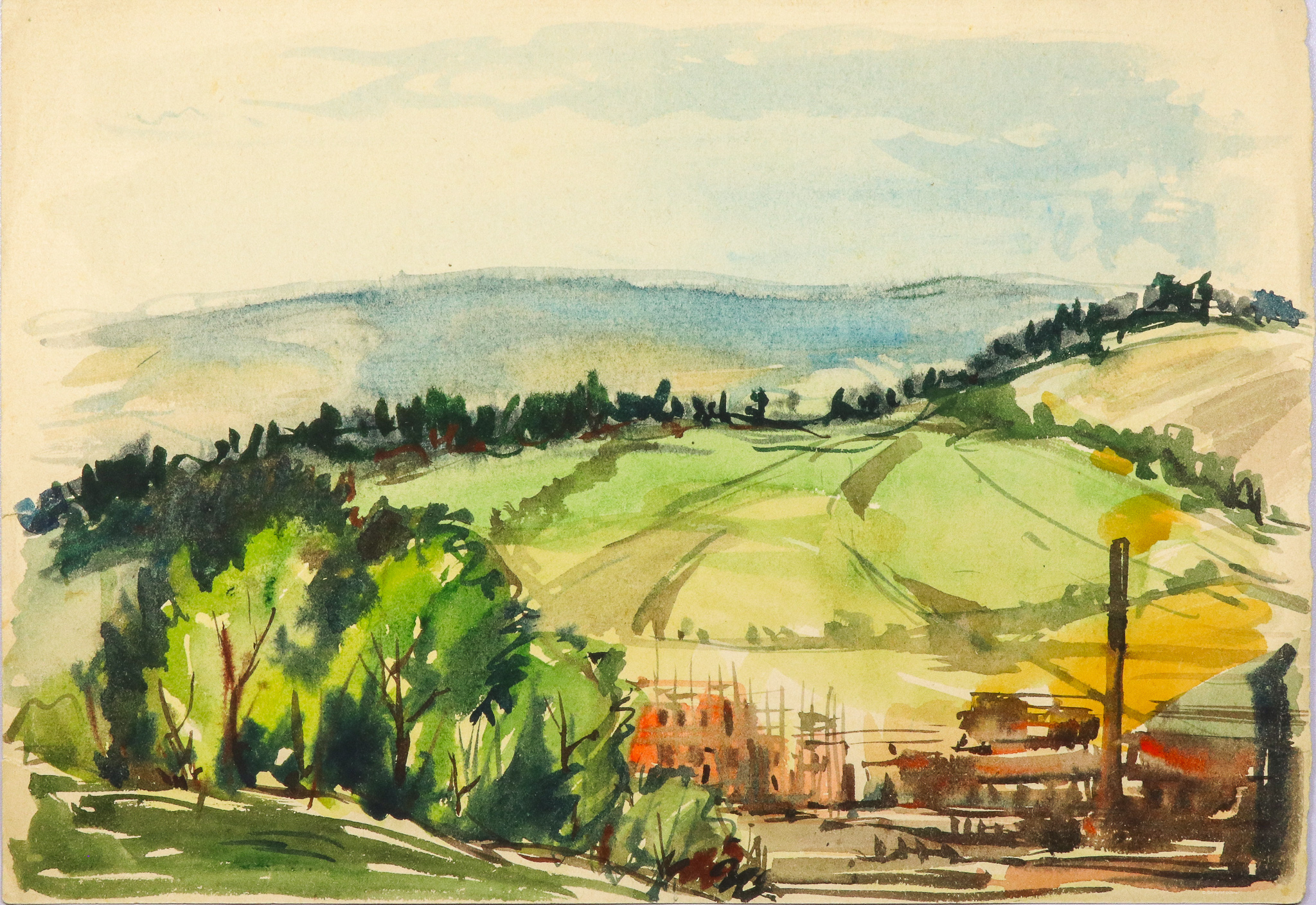Landschaft mit Industrie